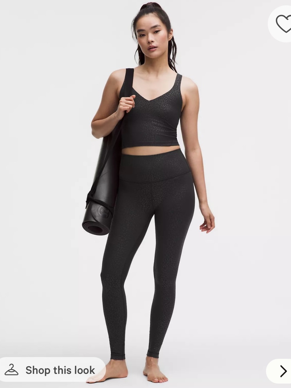 Lululemon Align High-Rise Pant 28” Leopardo Shift Micro Emboss Black Size 6 NWT